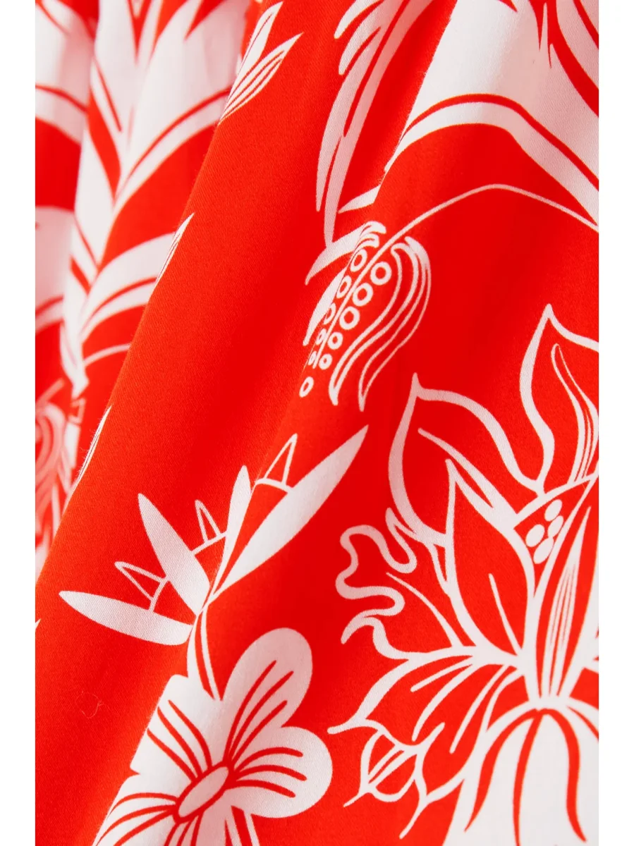 Borgo De Nor Ziggy Red Floral Off Shoulder Hemera Mini Dress - Imagen 9