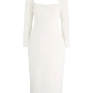 Odd Muse Bridal White Pearl Trim The Ultimate Muse Midi Dress