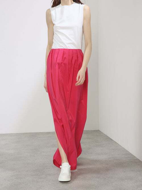 RAEY Gathered-Waist Side-Slit Taffeta Maxi Skirt - Imagen 5