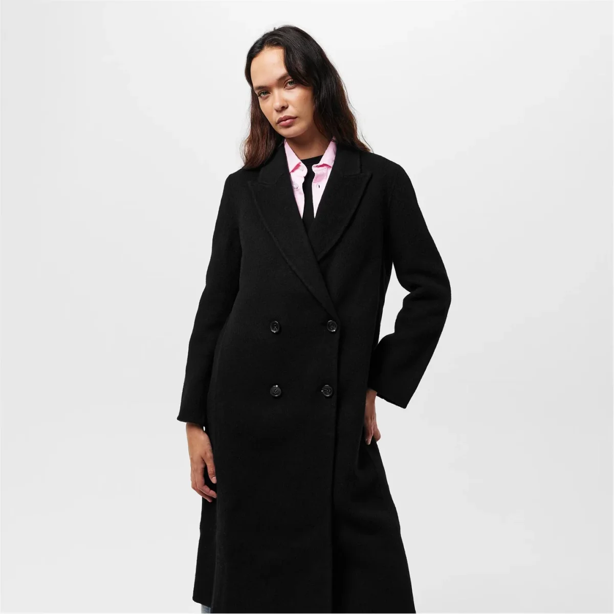 Raey Black Double Breasted Wool Coat - Imagen 8