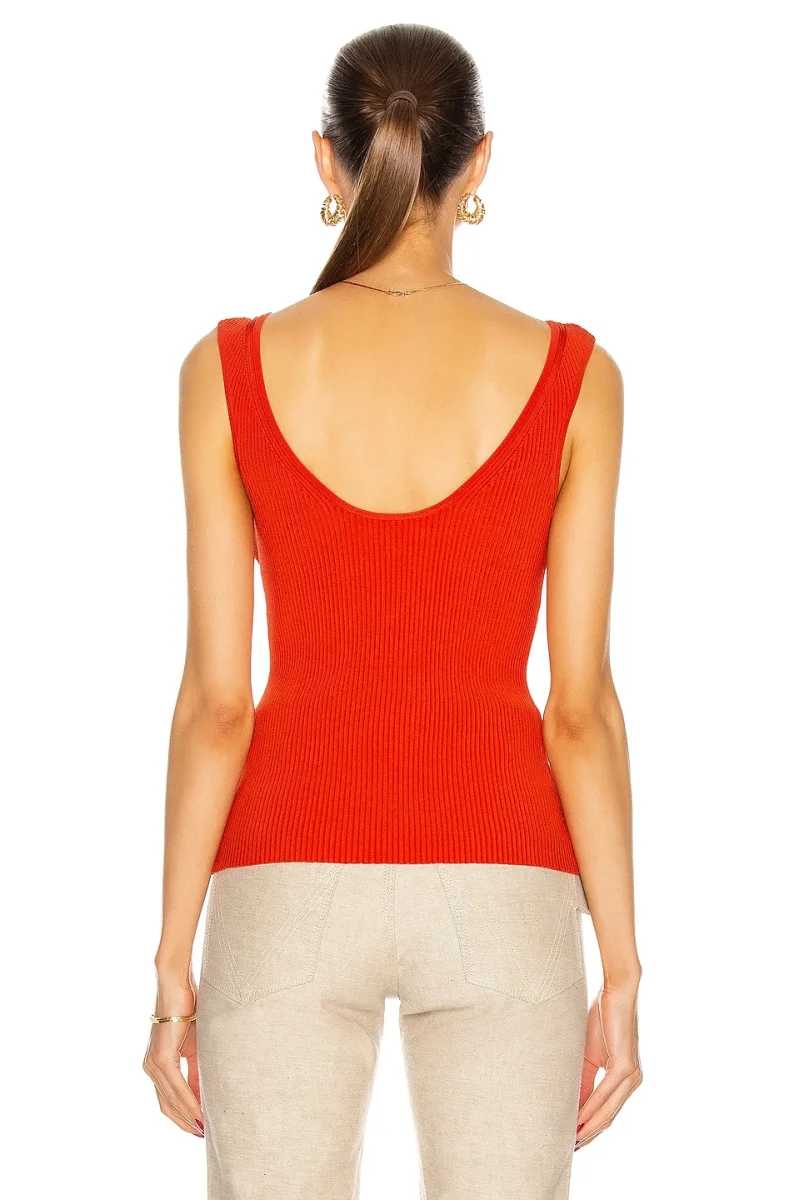 Zimmermann Lovestruck Red Body Ribbed Knit Tank Top - Imagen 7