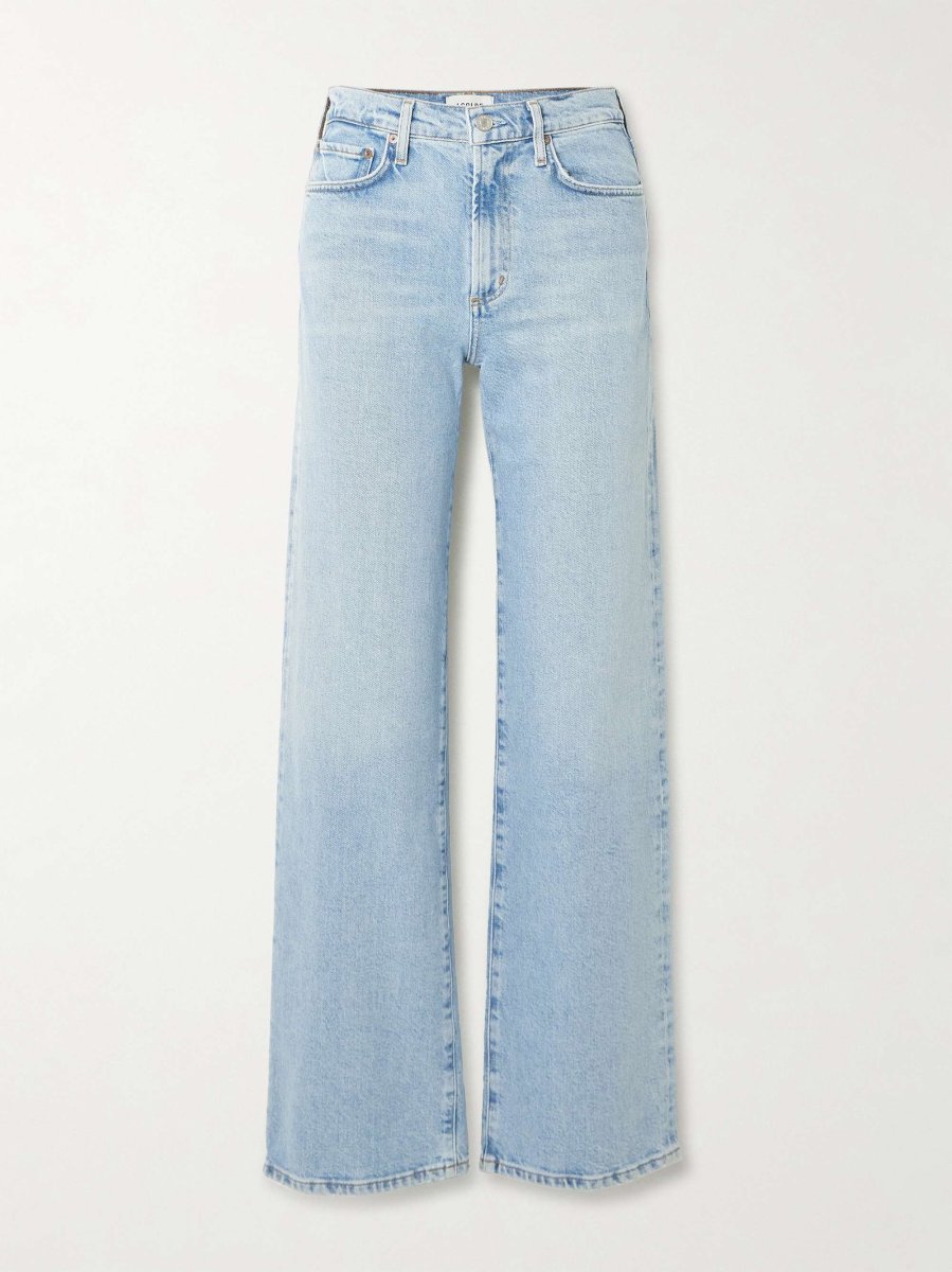Agolde Harper Light Blue Denim Straight Leg Jeans