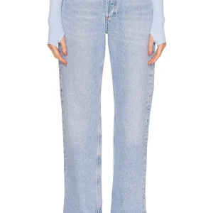 Agolde Fran Denim Low Slung Easy Straight Jeans
