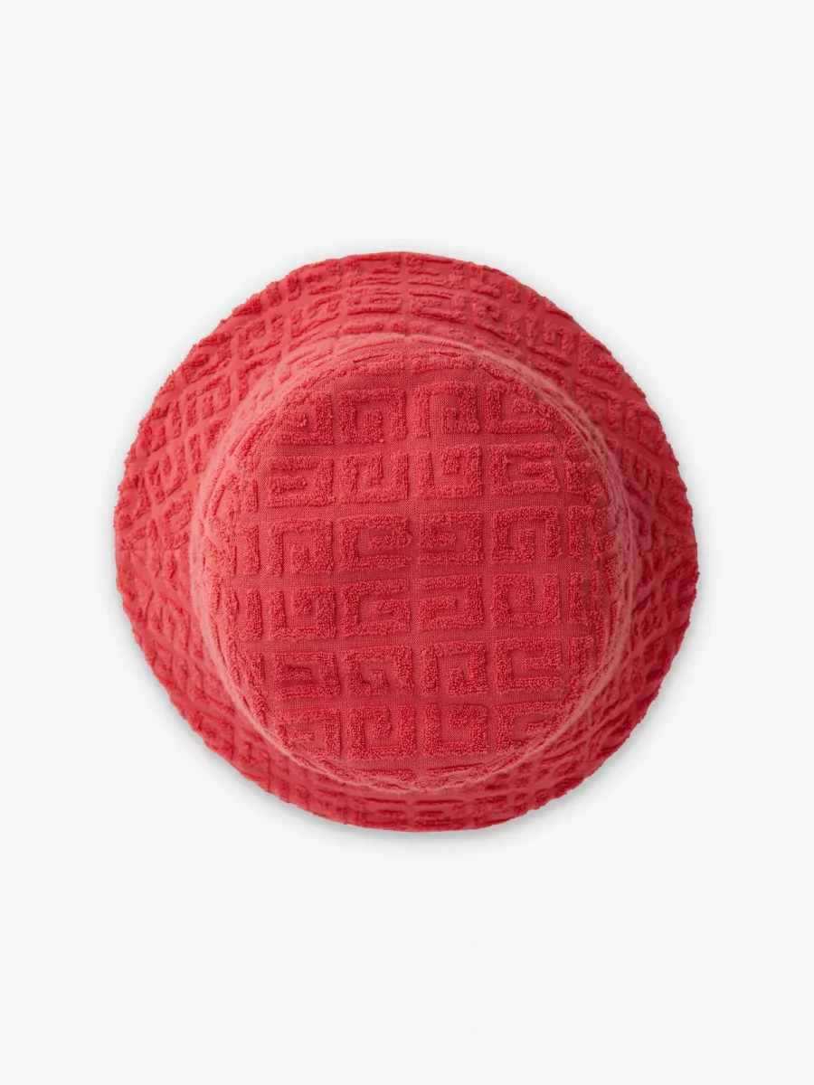 Givenchy 4G Logo Terry Cloth Coral Bucket Hat - Imagen 5