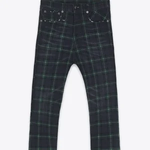 R13 Womens Lisa Baggy Tailored Drop Tartan Green Navy Pants Trousers