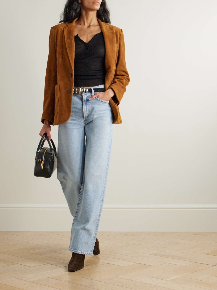 Agolde Harper Light Blue Denim Straight Leg Jeans - Imagen 7
