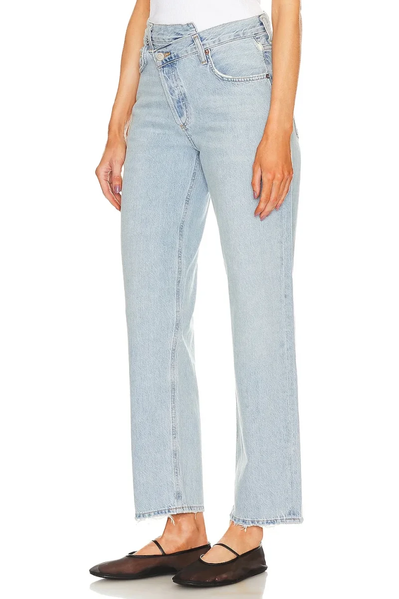 Agolde Criss Cross Light Blue Denim Jeans - Imagen 7