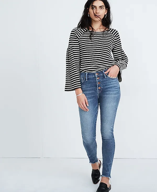 Madewell 10" High-Rise Skinny Jeans in Cordova Wash: Button-Front Edition - Imagen 3