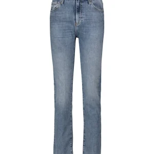 AG Jeans Blue Denim Isabelle High Rise Straight Leg Crop Jeans