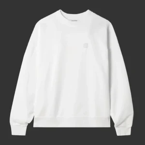 Anine Bing Miles White Logo Embroidered Sweatshirt