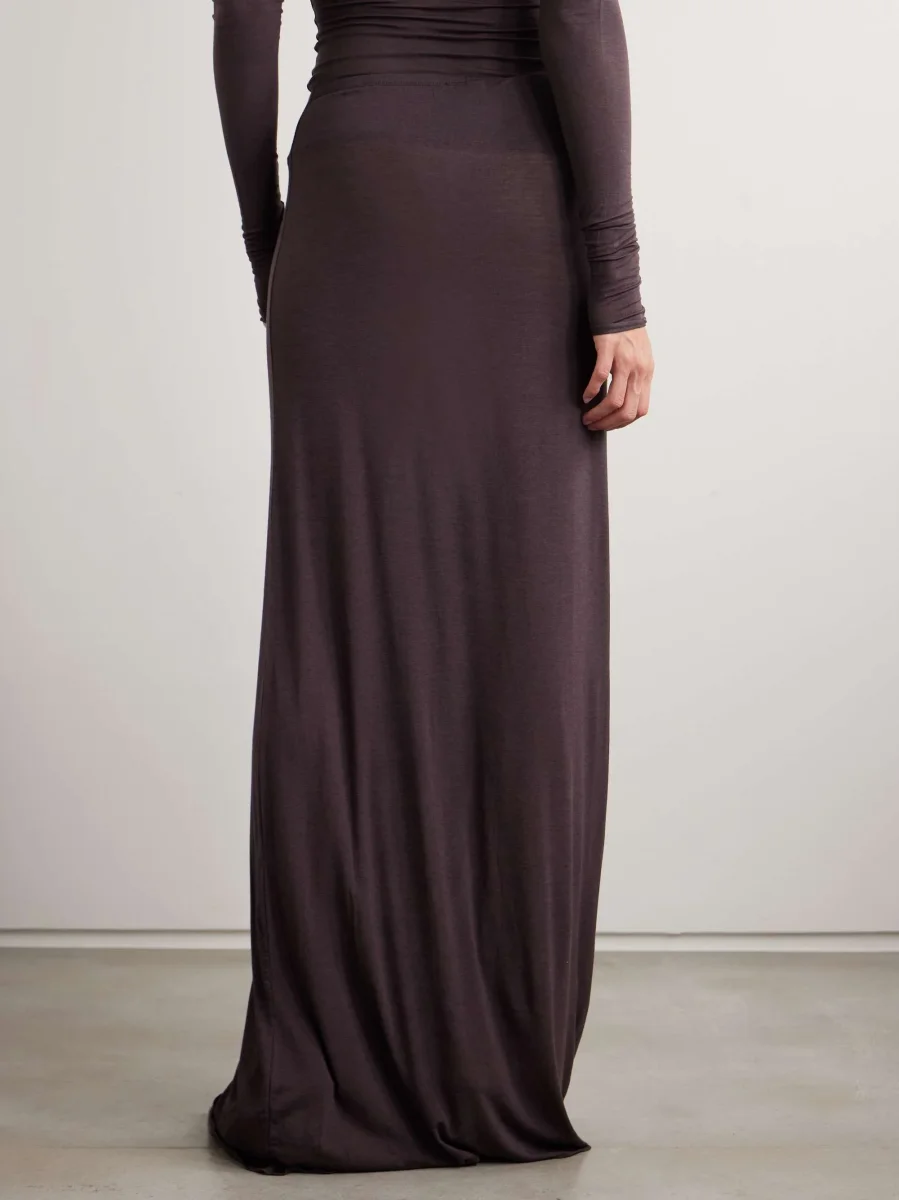 Skims Brown Sheer Modal Long Skirt - Imagen 7