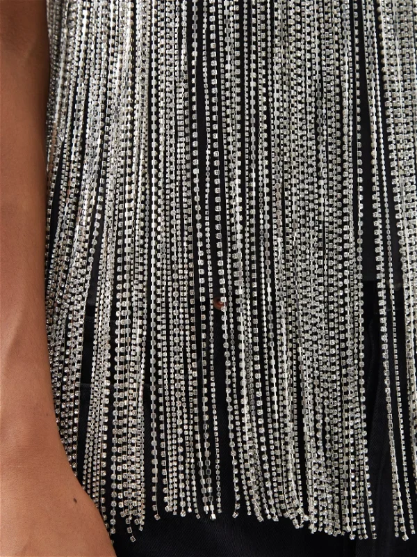 RAEY Crystal Fringe Mini Slip Dress - Imagen 3