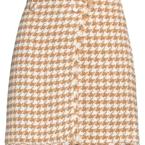 Iblues Max Mara Tweed Houndstooth Print Wrap Skirt