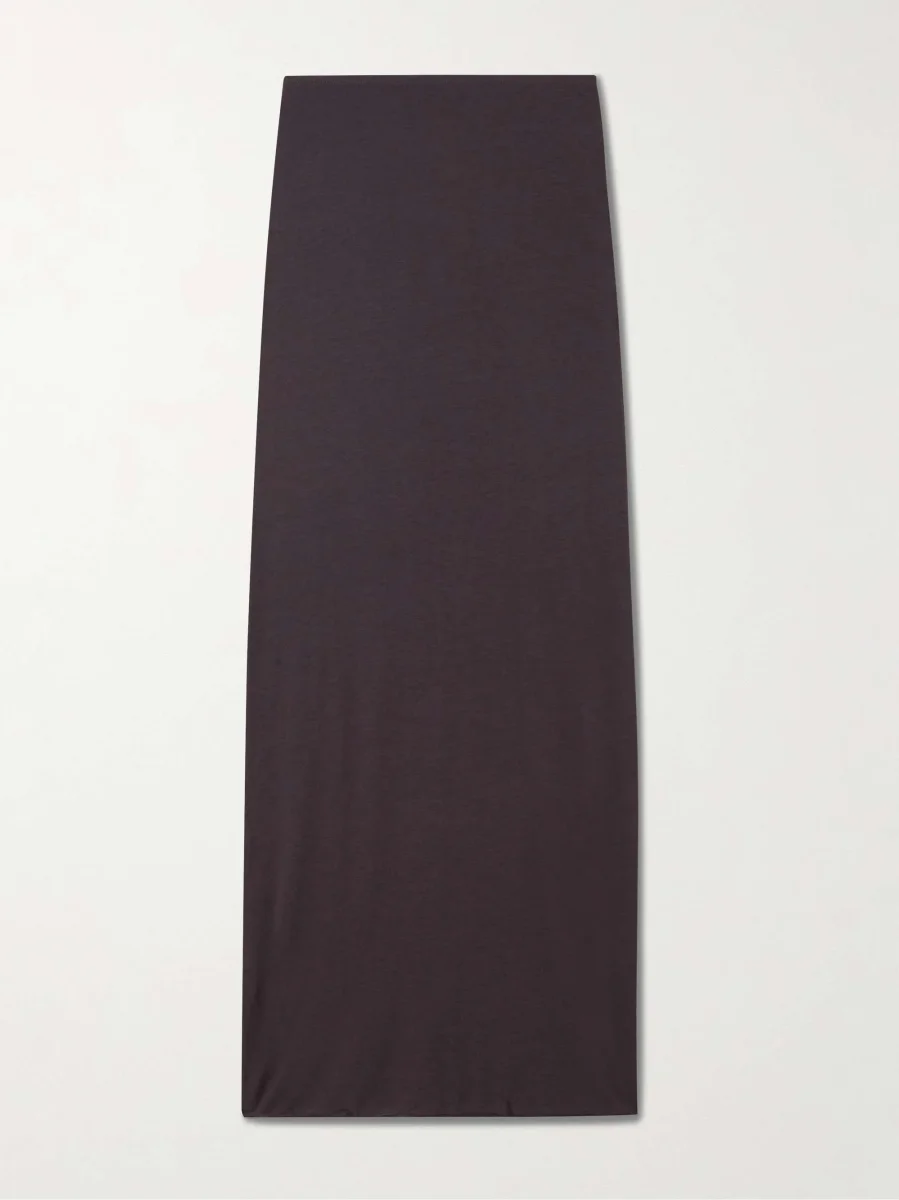 Skims Brown Sheer Modal Long Skirt - Imagen 2