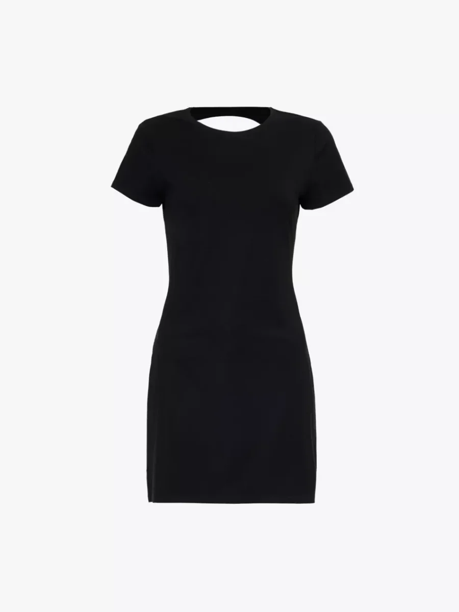 Reformation x Laura Harrier Christy Black Open Back Mini Dress - Imagen 2