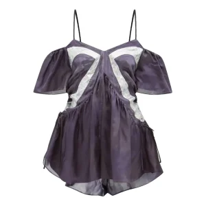 Isabel Marant Brandi Semi Sheer Satin Playsuit