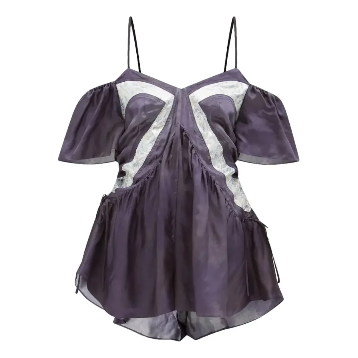 Isabel Marant Brandi Semi Sheer Satin Playsuit - Imagen 2