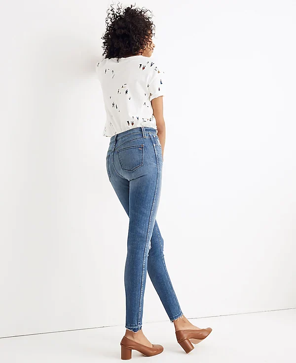 Madewell 10" High-Rise Skinny Jeans: Drop Step-Hem Edition - Imagen 6