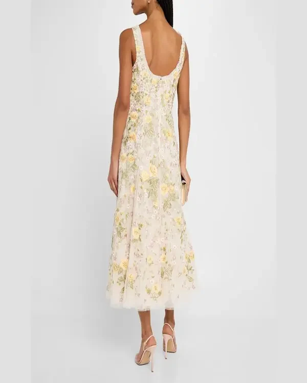 Needle & Thread Embroidered Florine Ballerina Plus Size Dress - Imagen 7