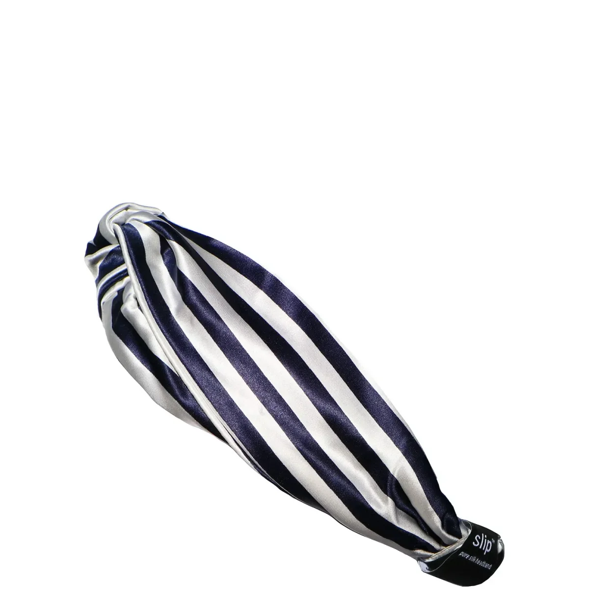 Slip Pure Silk Head Band in The Twist Navy Stripe in Box - Imagen 5
