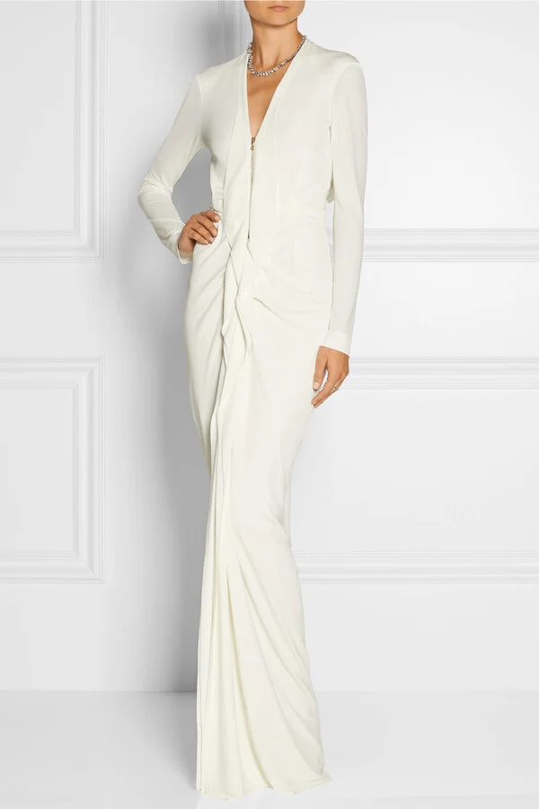 Roland Mouret Bridal Ivory Open-Back Ruffle Detail Compeyson Gown - Imagen 4