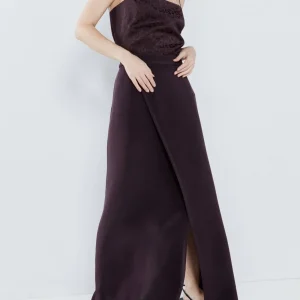 RAEY Wrap Split Silk Maxi Skirt