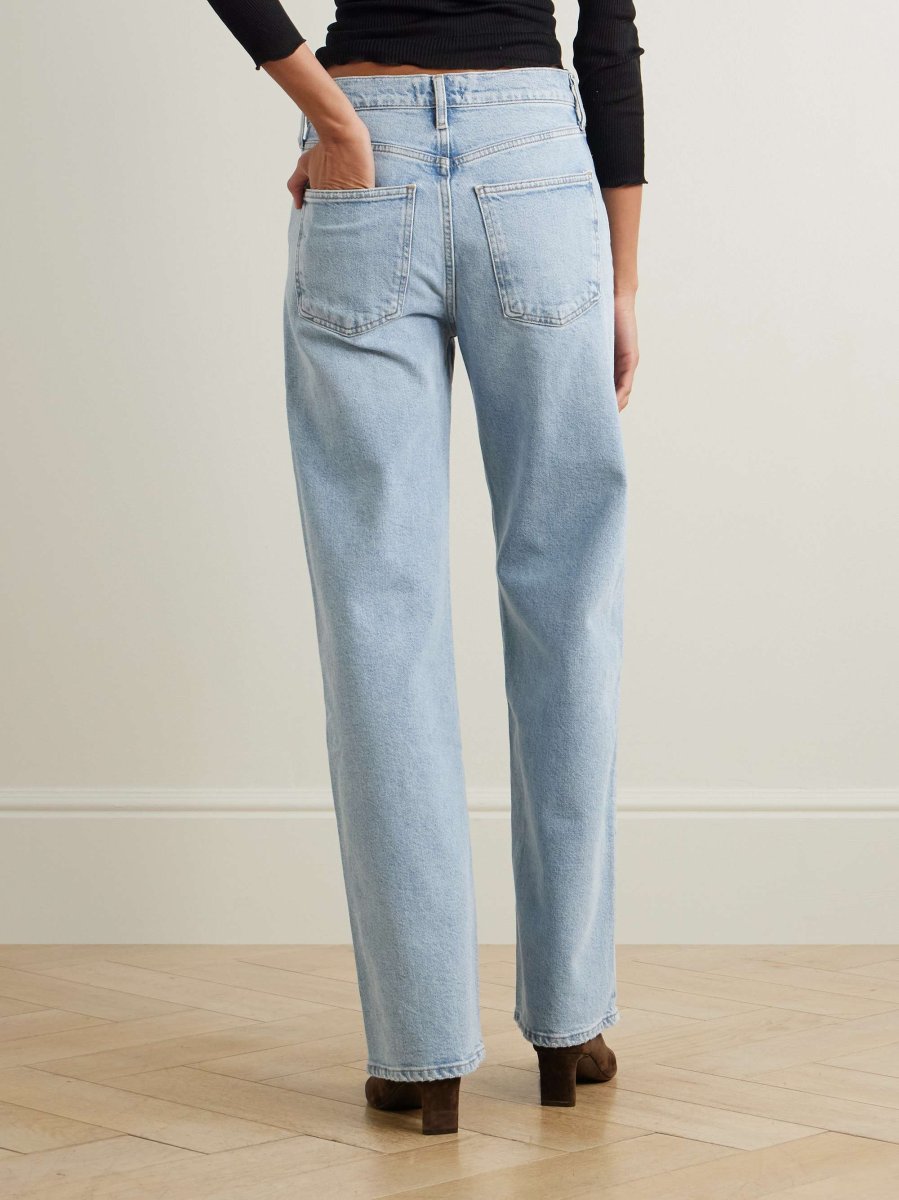 Agolde Harper Light Blue Denim Straight Leg Jeans - Imagen 9