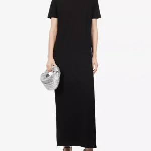 The Frankie Shop Maya Cotton Black Tee Dress