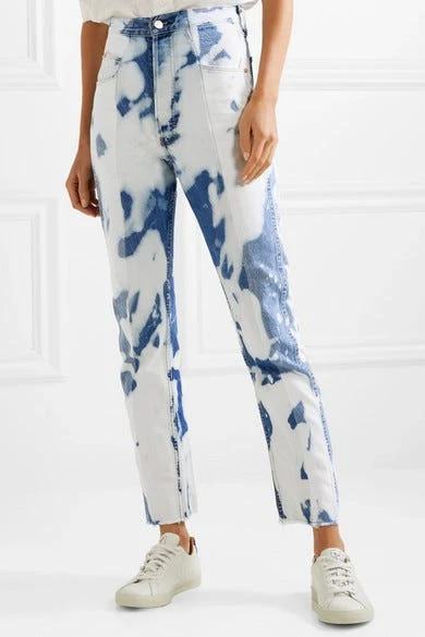 E.L.V. Denim Bleached Effect Straight Leg Jeans - Imagen 2