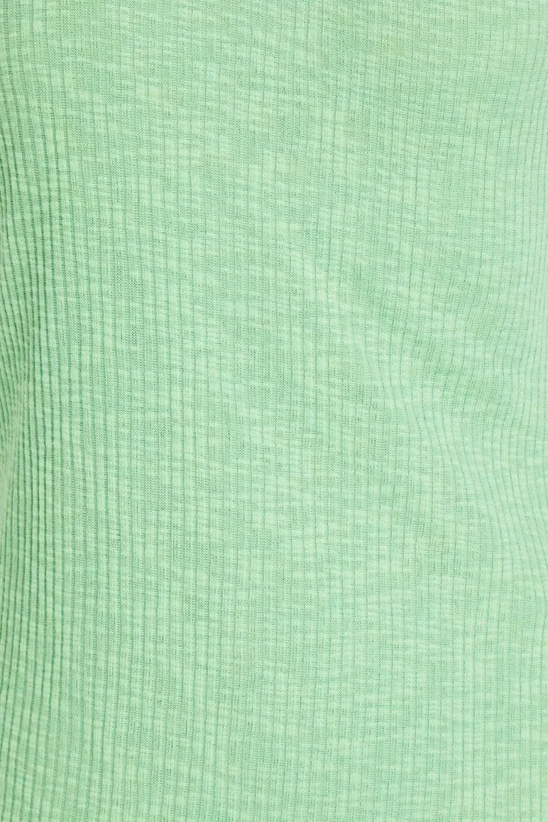 Rejina Pyo Green Nina One Shoulder Ribbed Cotton Tank Top - Imagen 6