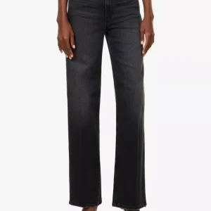 PAIGE x Disney Cinderella Sasha Wide-Leg Stretch Denim Jeans