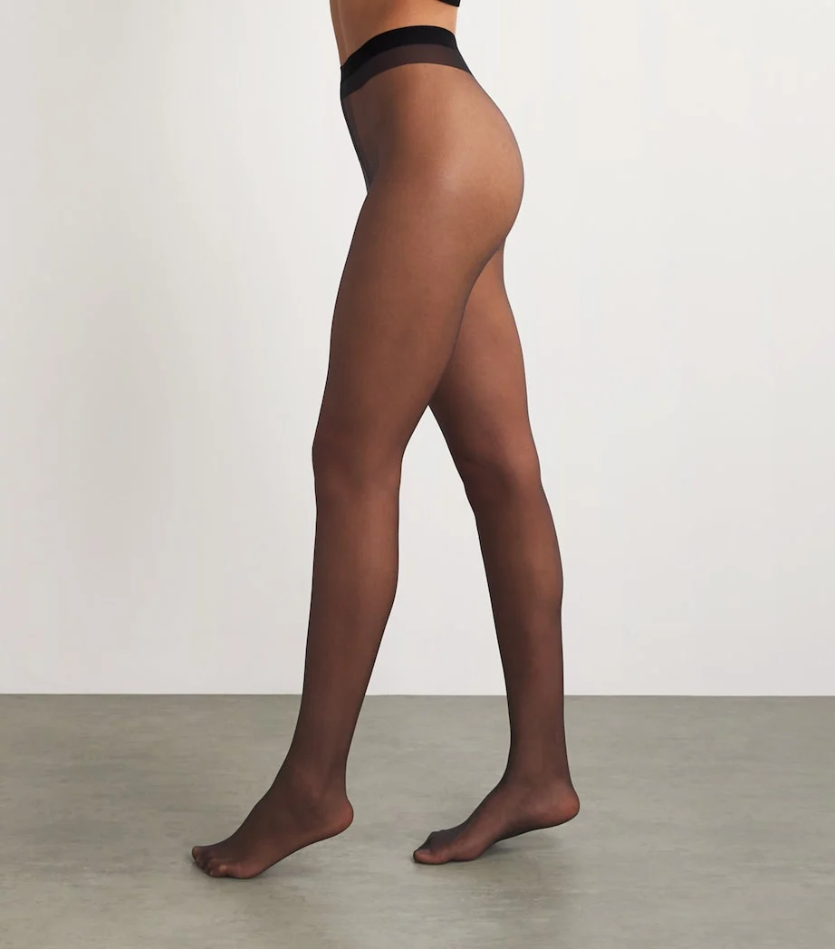 FALKE Shelina 12 Denier Ultra Transparent Sheer Tights in Black - Imagen 6