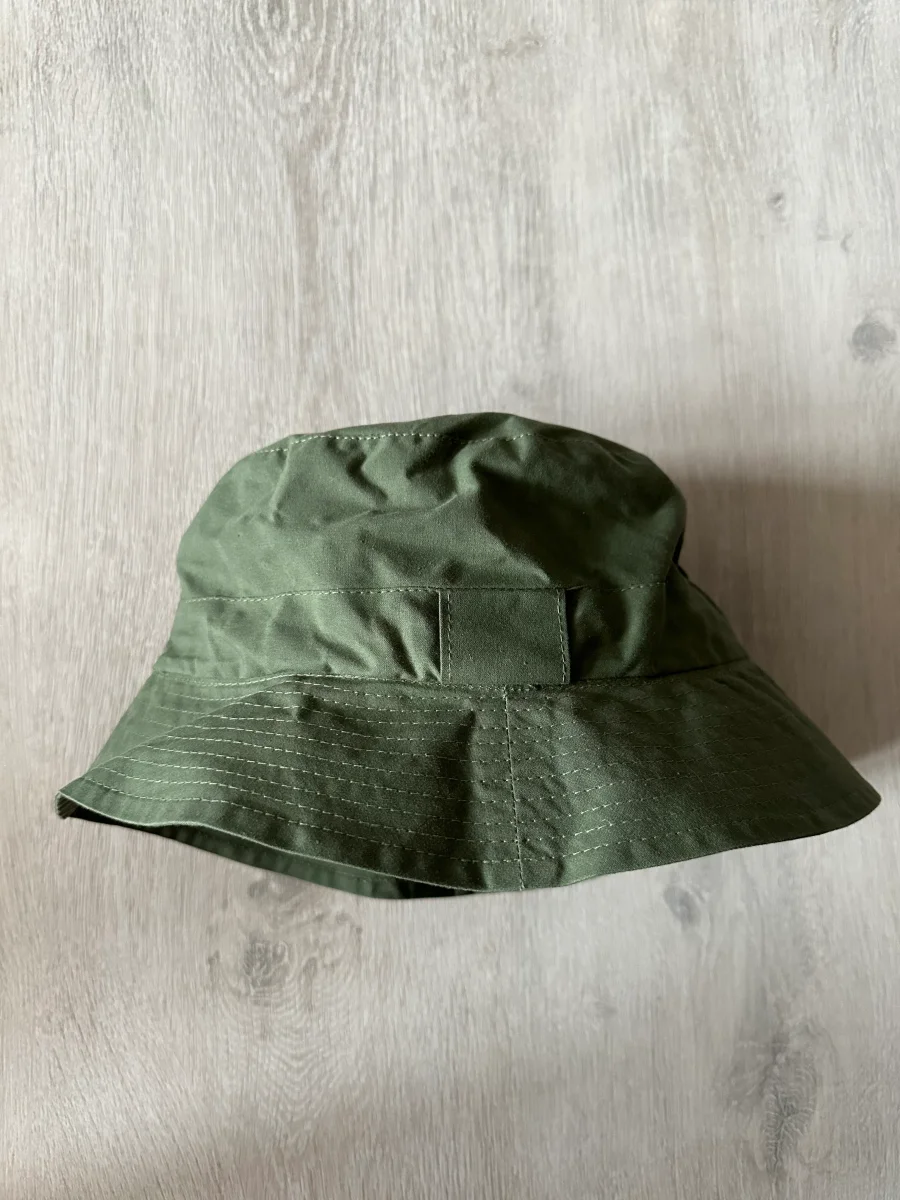 Drake's Green Waxed Cotton Bucket Hat - Imagen 4