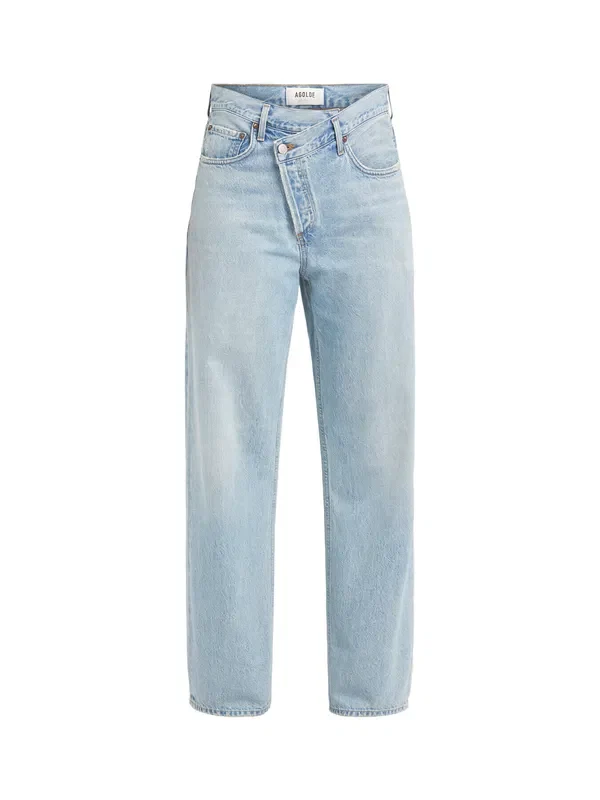 Agolde Criss Cross Light Blue Denim Jeans - Imagen 2