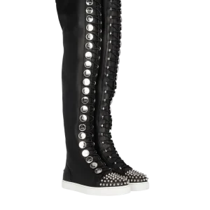 CHRISTIAN LOUBOUTIN BUCHETTA SPIKE TOE LACE UP BOOTS (EU 36)