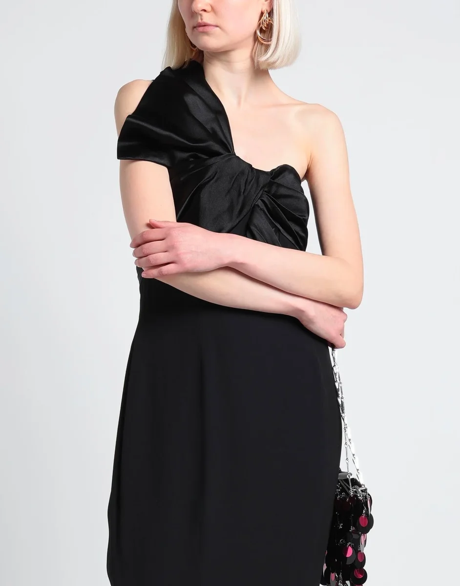 Alexandre Vauthier Black Bow Detail One Shoulder Crepe Gown - Imagen 5