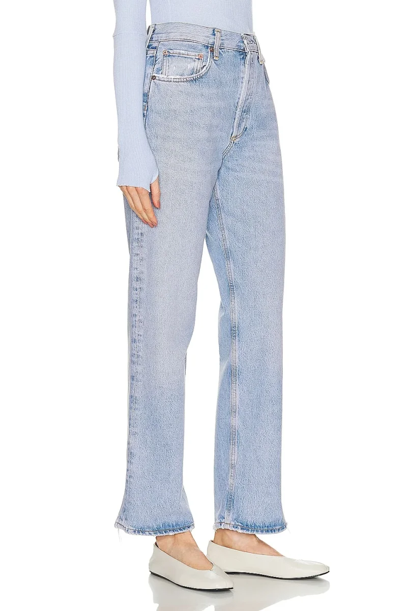 Agolde Fran Denim Low Slung Easy Straight Jeans - Imagen 5