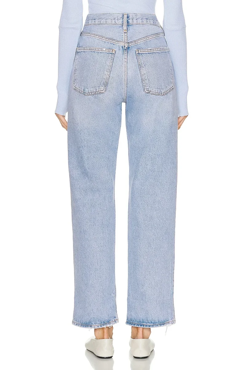 Agolde Fran Denim Low Slung Easy Straight Jeans - Imagen 7