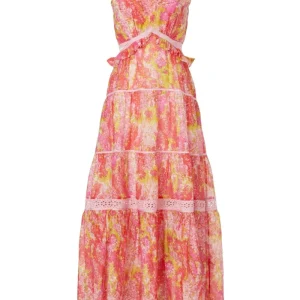 LoveShackFancy Madsen Pink Floral Pink Dress