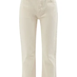 Raey Cream Ivory Organic-Cotton Straight Leg Jeans