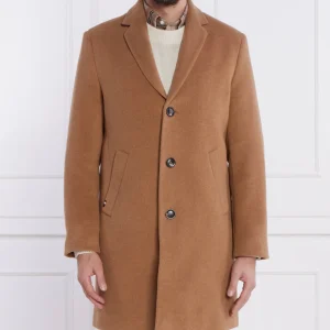Tommy Hilfiger Camel Brown Wool Blend Coat