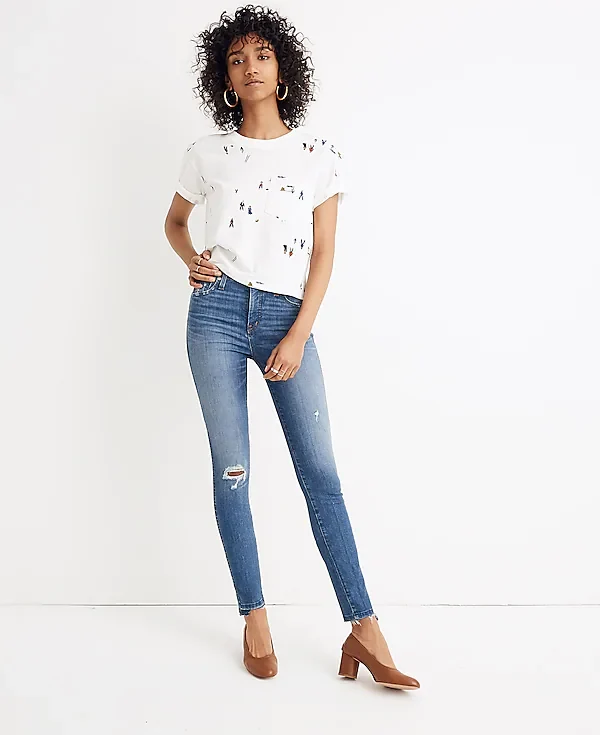 Madewell 10" High-Rise Skinny Jeans: Drop Step-Hem Edition - Imagen 3