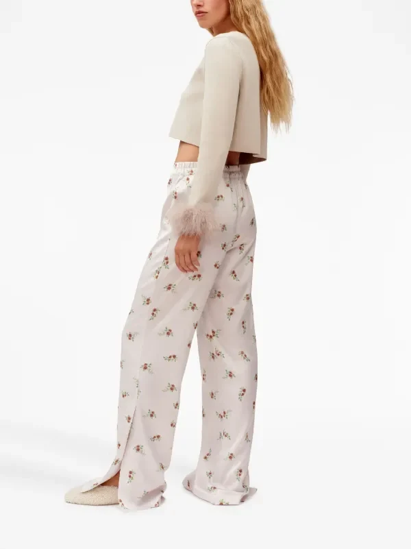 Sleeper Floral Blossom Print Elastic Waist Summer Trousers - Imagen 3