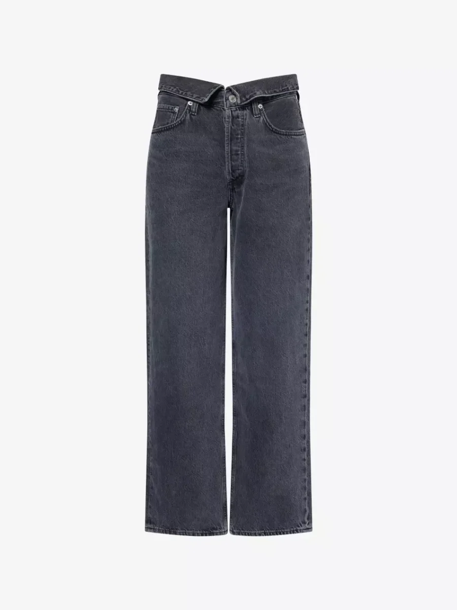 Agolde Echo Taper Leg Foldover Waist Denim Jeans - Imagen 6