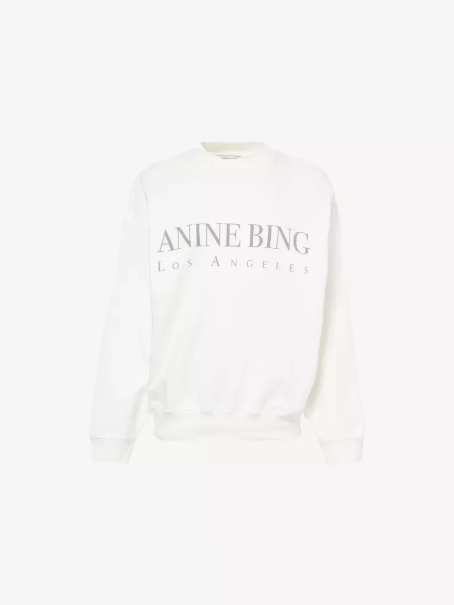 Anine Bing Jaci Los Angeles Relaxed Cotton Jersey Sweatshirt - Imagen 7