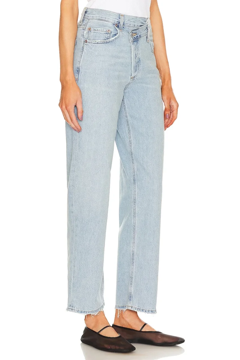 Agolde Criss Cross Light Blue Denim Jeans - Imagen 6