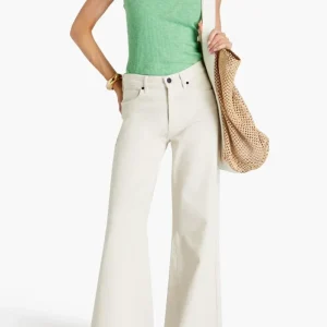 Rejina Pyo Green Nina One Shoulder Ribbed Cotton Tank Top