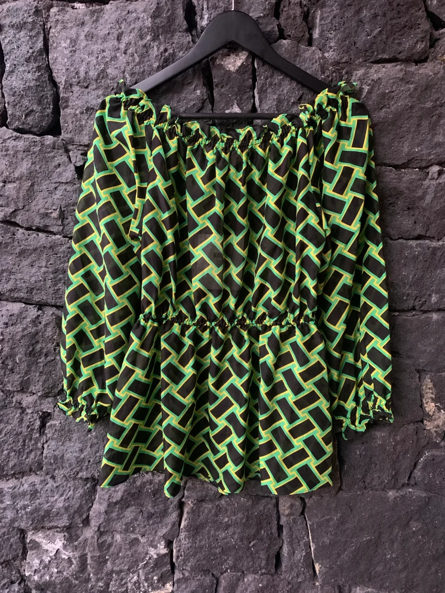 Diane Von Furstenberg DVF Silk Summer Gipsy Camila Finte Weave Daffodil Top - Imagen 4