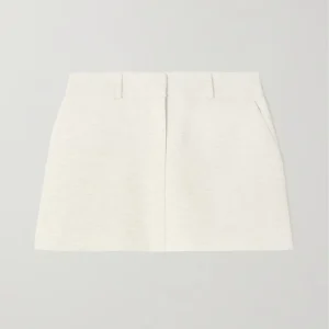 The Frankie Shop Isle Oatmeal Linen Mini Skirt