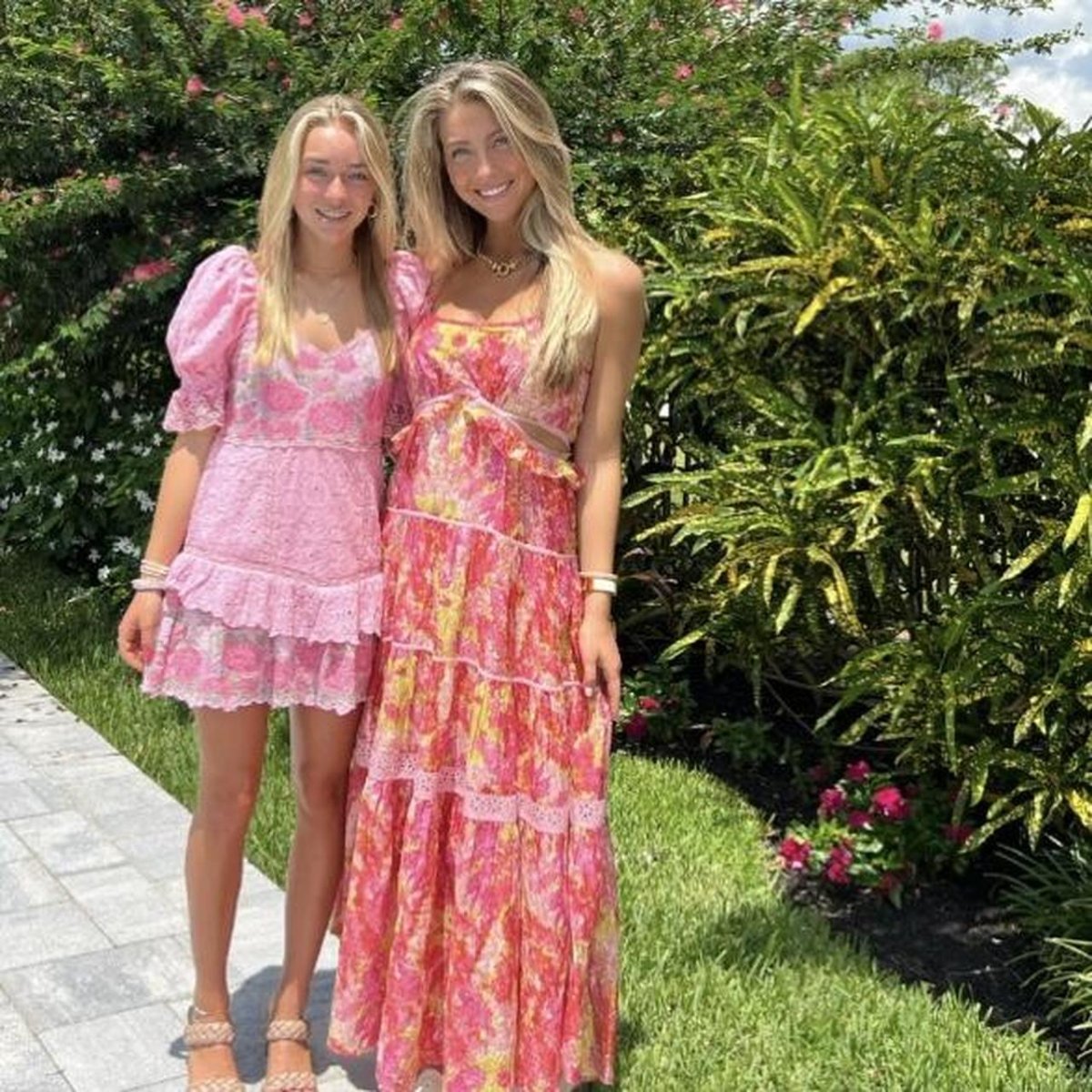 LoveShackFancy Madsen Pink Floral Pink Dress - Imagen 8